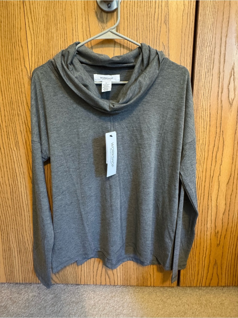 WORKSHOP Republic Clothing Gray Cowl Neck Pullover